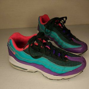 New Nike Air Max 95 Youth Shoes Size 6.5 Y "Blue Lagoon" (Green/Hyper Pink-Rose)